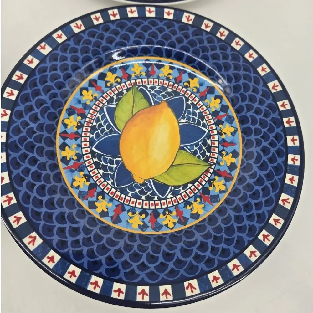4 Williams Sonoma Sicily Melamine Salad Plates 8.5